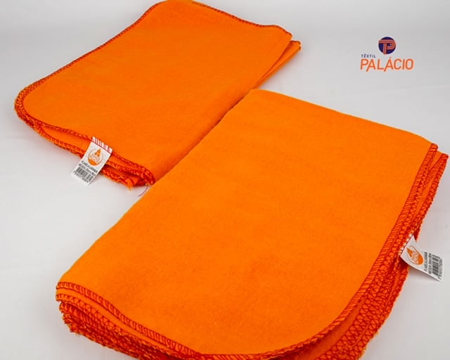 Kit 12 Flanelas Laranja P - 28 x 38 cm