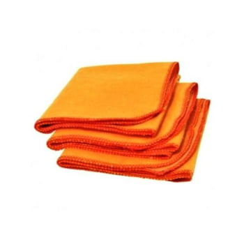 Kit 12 Flanelas Laranja G - 38 x 58 cm